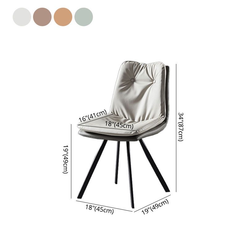 Minimalist Design Armless Solid Back Side Chairs Leather Dining Chairs Clearhalo ' kitchen&dining_furn' 'Dining Chairs' 'Dining Tables & Seating' 'dining_chair' 'furn' 'furn_dining_chair' 'Furniture' 'furniture_dining_chair' 'Kitchen & Dining Furniture' 'kitchen' 1200x1200_ea7cdfac-8073-4b64-8518-10e1c48b0d4b