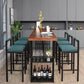 1/2/7 Pieces Pub Table Set Industrial Rectangular Pub Dining Set