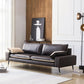 Faux Leather Pillow Top Arm Sofa with Pillow Back Cushions for Living Room