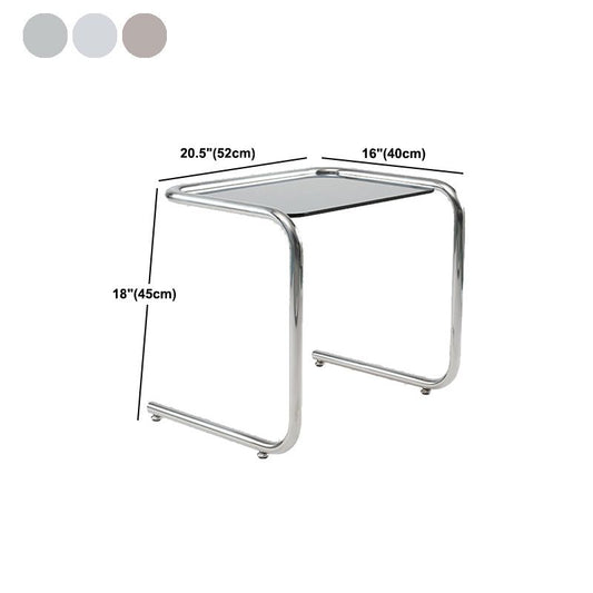 Tavolo da corner in vetro modernistico in vetro in metallo c laterale per soggiorno