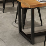 Industrial Brown Dinner Room Table Solid Wood Trestle Table for Dining Room Clearhalo ' dining_table' 'Dining Tables & Seating' 'Dining Tables' 'furn' 'furn_dining_table' 'Furniture' 'furniture_dining_table' 'Kitchen & Dining Furniture' 'kitchen&dining_furn' 'kitchen' 'kitchen_dining_table' 1200x1200_ea81e6a8-fbc5-4abd-9618-6099425181af