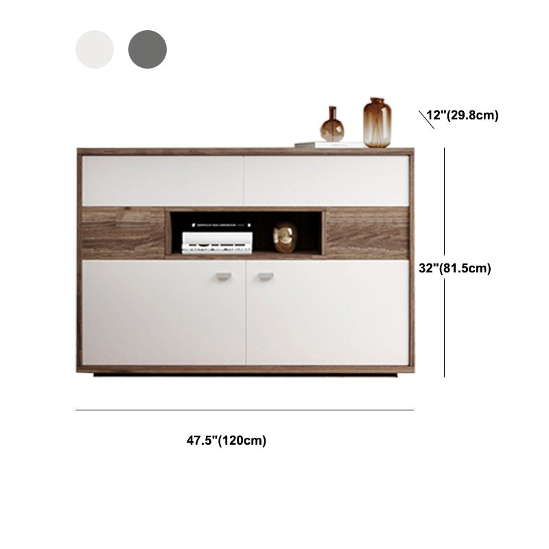Modern TV Stand Console Faux Wood TV Stand Console with 2 Storage Clearhalo 'furn' 'furn_tv_stands_entertainment_centers' 'Furniture' 'Living Room Furniture' 'TV Stands & Entertainment Centers' 'TV Stands & Media Storage Furniture' 'tv_stands_entertainment_centers' 1200x1200_ea83009f-c990-455e-b8ad-75862bf42299