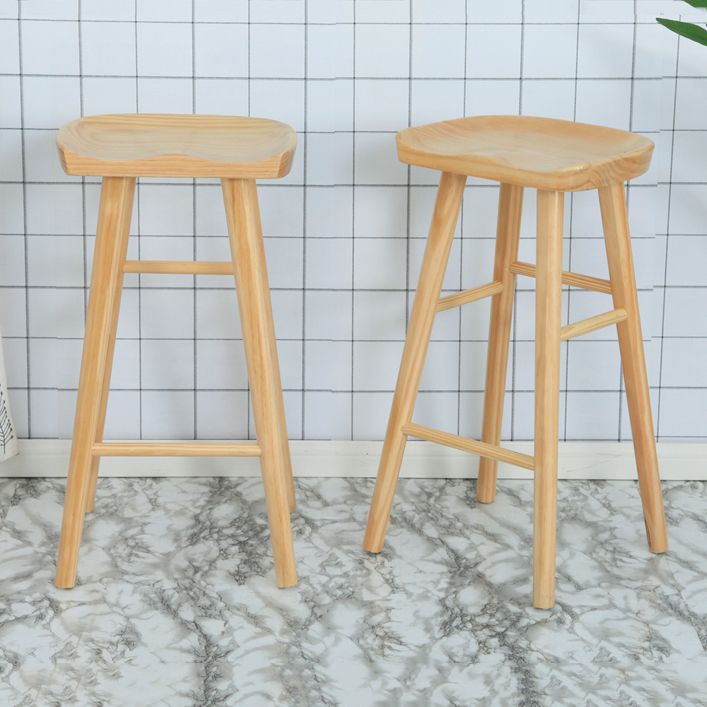 Modern Pine Backless Bar Stool Contoured Seat Indoor Counter Stool with Wood Legs Clearhalo 'Bar Furniture' 'Bar Stools' 'bar_stools' 'furn' 'furn_bar_stools' 'furniture_bar_stools' 'Kitchen & Dining Furniture' 'kitchen&dining_furn' 'kitchen' 'kitchen_furn' Furniture' 1200x1200_ea84a1e1-8996-49c4-8106-e3c11ffcdd31