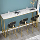 Marble Indoor Trestle Hall/Pub Table Contemporary Bistro Bar Table in White Clearhalo 'Bar Furniture' 'Bar Tables' 'bar_tables' 'furn' 'furn_bar_tables' 'Furniture' 'Kitchen & Dining Furniture' 1200x1200_ea84ec51-cf6a-4b01-a86b-f6431e756ef7