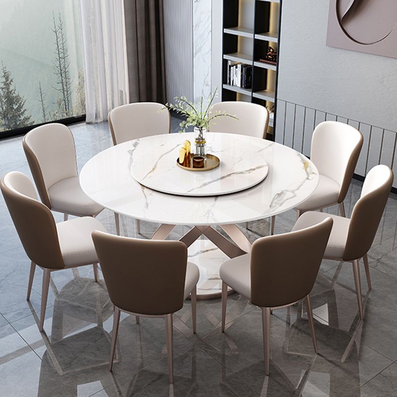 Stone Top Dining Table Round Contemporary Table with Pedestal Base without Turntable Clearhalo ' dining_table' 'Dining Tables & Seating' 'Dining Tables' 'furn' 'furn_dining_table' 'Furniture' 'furniture_dining_table' 'Kitchen & Dining Furniture' 'kitchen&dining_furn' 'kitchen' 'kitchen_dining_table' 1200x1200_ea851a71-ecc0-4c8e-8d26-0e1861bf92ac