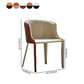 Leather Contemporary Dining Chair Metal Dining Room Solid Back Chair with Arm Clearhalo ' kitchen&dining_furn' 'Dining Chairs' 'Dining Tables & Seating' 'dining_chair' 'furn' 'furn_dining_chair' 'Furniture' 'furniture_dining_chair' 'Kitchen & Dining Furniture' 'kitchen' 1200x1200_ea8531d1-e553-4b61-8241-88ef660a50b3