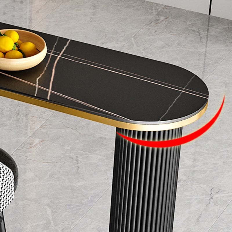 Stone Bar eettafel moderne balktafel met dubbel voetstuk voor eetkamercafé