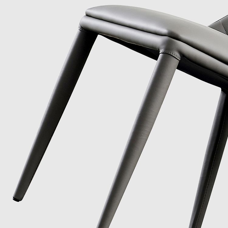 Contemporary Metal Dining Room Chairs Upholstered Armless Dining Chairs for Home Use Clearhalo ' kitchen&dining_furn' 'Dining Chairs' 'Dining Tables & Seating' 'dining_chair' 'furn' 'furn_dining_chair' 'Furniture' 'furniture_dining_chair' 'Kitchen & Dining Furniture' 'kitchen' 1200x1200_ea8883ab-a693-4b7b-b15e-299ddeef0c8e