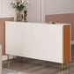 Sideboard di pietra in pietra glam bianca con porta per la cucina