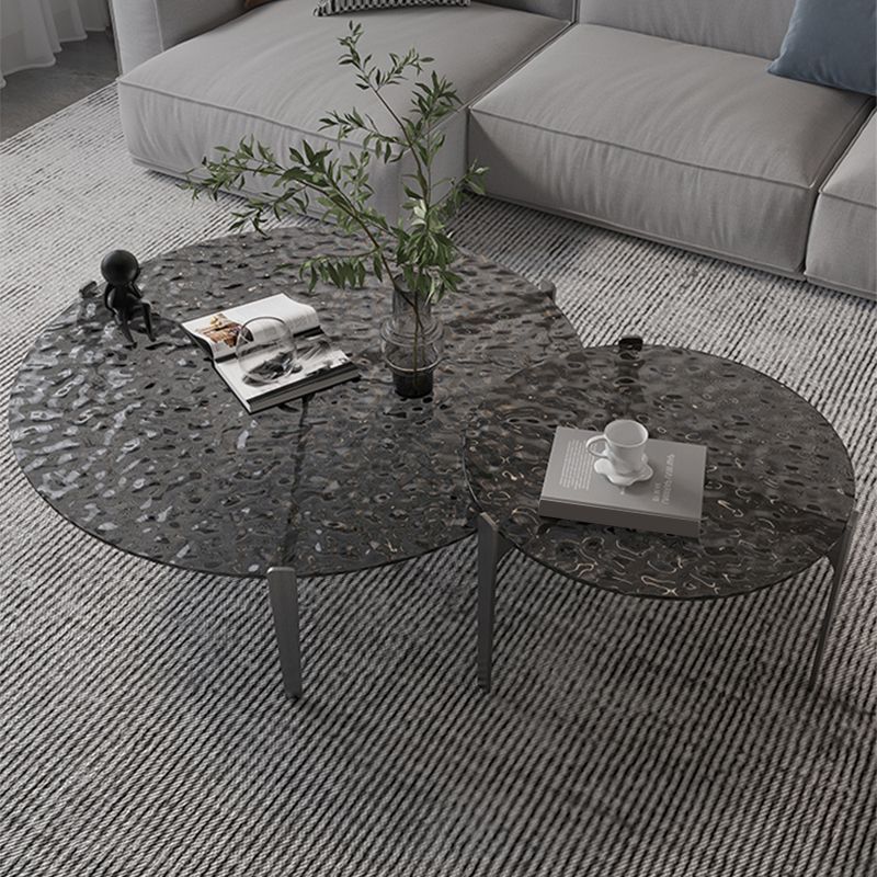 Glass Top Coffee Cocktail Table Coffee or End Table with 3 Legs Clearhalo 'Coffee & Accent Tables' 'Coffee Tables' 'coffee_tables' 'furn' 'furn_coffee_tables' 'Furniture' 'Living Room Furniture' 1200x1200_ea8e0117-111a-488c-9f77-6dc26903a99c