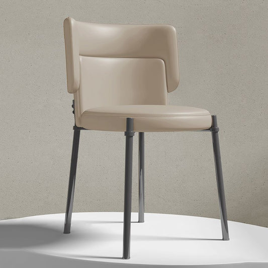 Kunstleder- und Metall -zeitgenössischer Esstuhl für Esszimmer