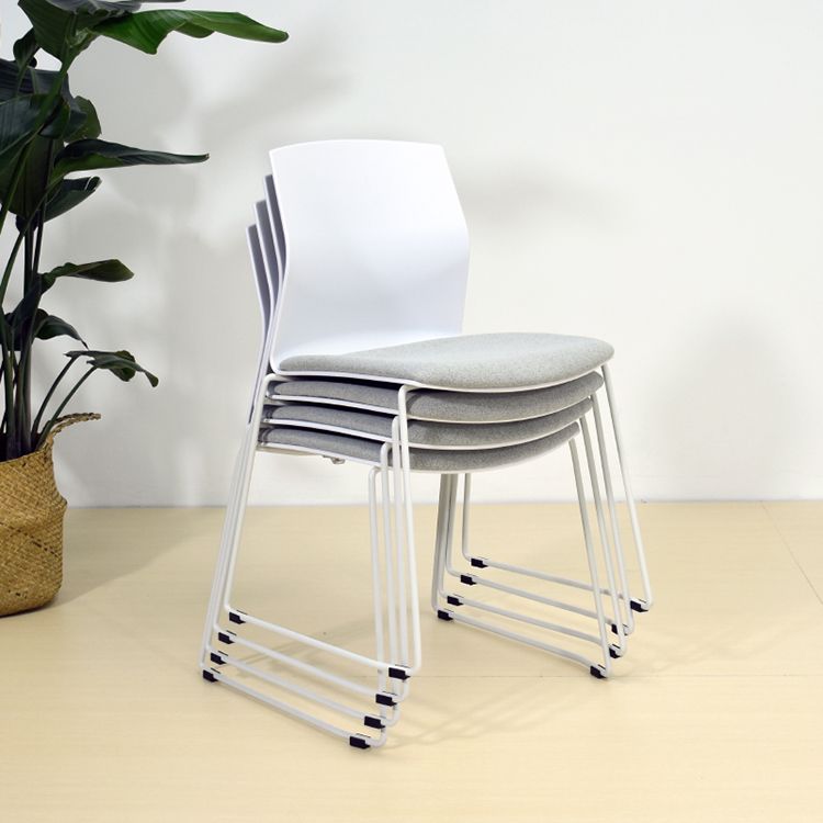 Metal Base Contemporary Armless Office Chair Ergonomic Conference Chair Clearhalo 'furn' 'furn_office_chair' 'Furniture' 'Office Chairs' 'Office Furniture' 'office_chair' 1200x1200_ea8fdce1-57e3-43ff-a0d5-62e132b4f2d1