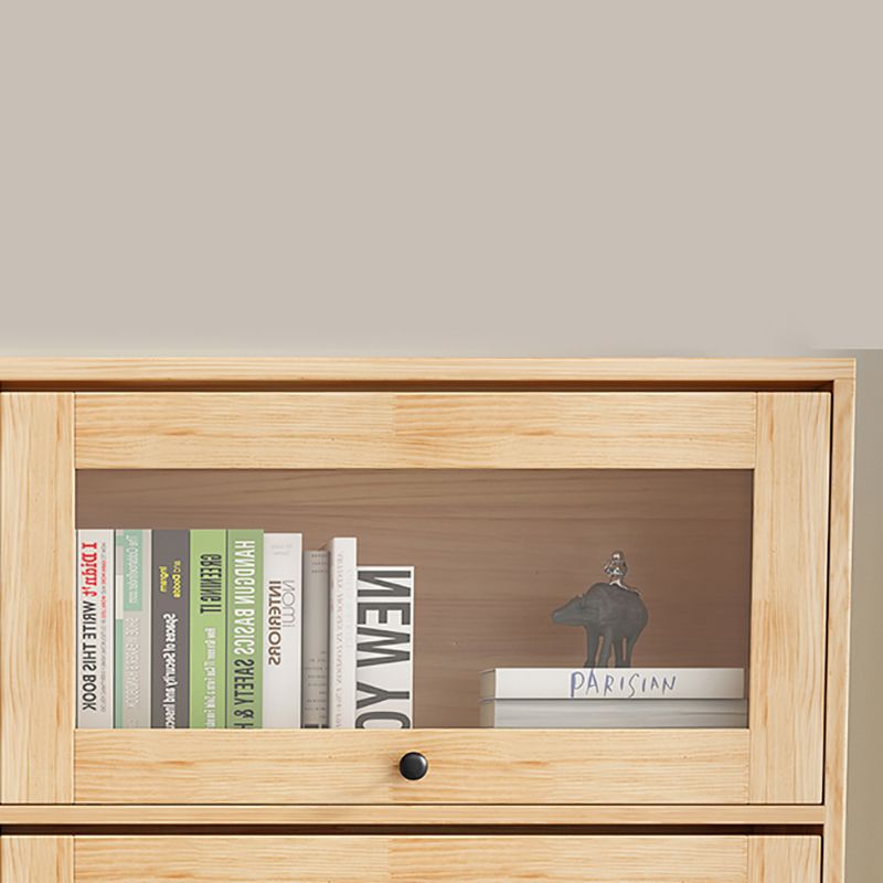 Contemporary Wooden Bookcase Vertical Closed Back Bookshelf for Home Office