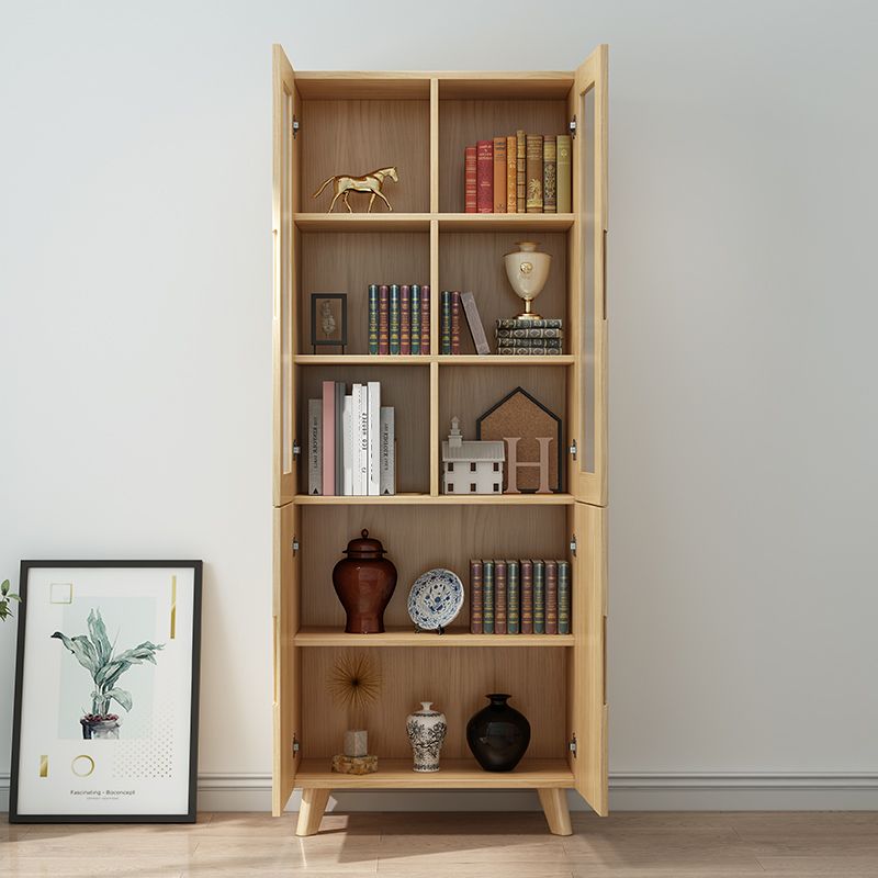 70.9" Tall Modern Natural Cabinet Solid Wood Chest with Glass Door Clearhalo 'Cabinets & Chests' 'cabinets_chests' 'furn' 'furn_cabinets_chests' 'Furniture' 'Living Room Furniture' 1200x1200_ea913989-5bdb-4da3-9edb-d7005f9630cc