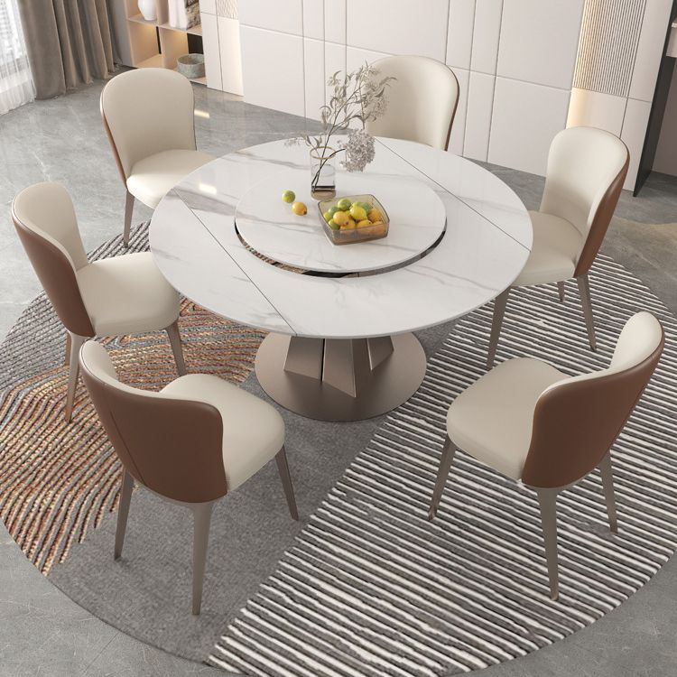 Set da pranzo moderno in pietra sinterizzata Set da pranzo da 1/2/5/7 pezzi per uso domestico