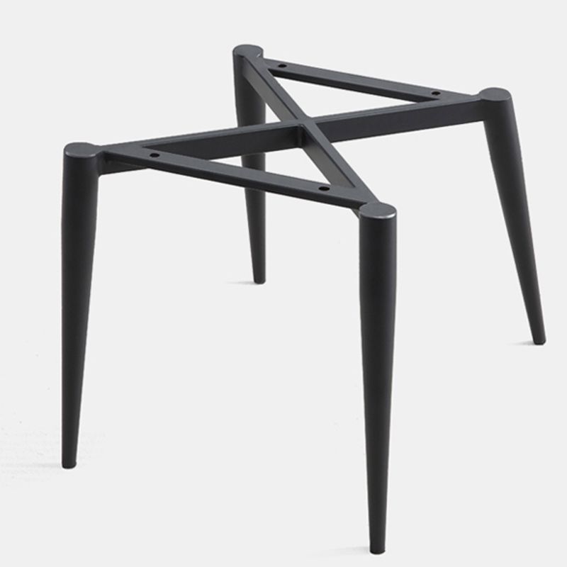 Moderne stijl faux lederen eetkamerstoelen metalen armloze eetkamerstoel