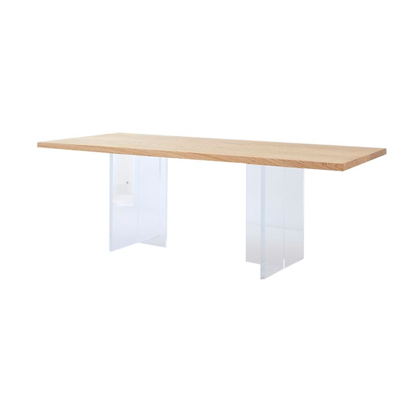 Modern 1/5 Pieces Dining Set Rectangle Pine Wood Dining Table for Kitchen Living Room