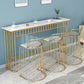 Industrial Rectangle Bistro Bar Desk Faux Marble Bistro Table for Indoor Clearhalo 'Bar Furniture' 'Bar Tables' 'bar_tables' 'furn' 'furn_bar_tables' 'Furniture' 'Kitchen & Dining Furniture' 1200x1200_ea946e4a-9f9c-4358-893b-993685daf4fe