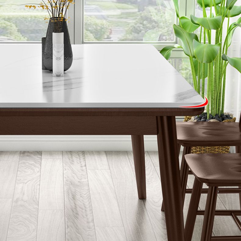 Modern Style Home Sintered Stone Dining Table Rectangle Shape Table with Wood Base Clearhalo ' dining_table' 'Dining Tables & Seating' 'Dining Tables' 'furn' 'furn_dining_table' 'Furniture' 'furniture_dining_table' 'Kitchen & Dining Furniture' 'kitchen&dining_furn' 'kitchen' 'kitchen_dining_table' 1200x1200_ea95a210-8744-4bb9-b936-34a47ff49c82