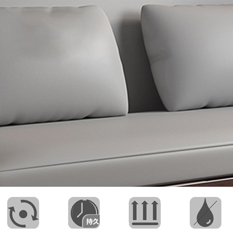 Faux leather Sofa Bed 31.49" Wide Solid Wood Contemporary Sleeper Sofa Clearhalo 'furn' 'furn_futons' 'Furniture' 'Futons & Daybeds' 'Futons' 'Living Room Furniture' 1200x1200_ea95c091-cce8-4062-a60e-cd5457d6c7be