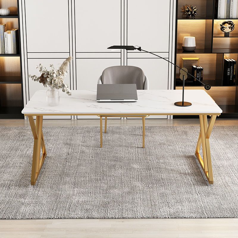 Stein rechteckiger Schreibtisch Glam 29,53 Zoll großer Büroschreibtisch