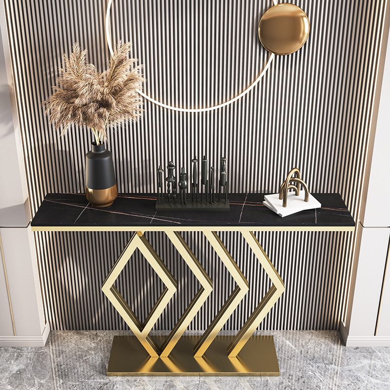 Tavolo console in pietra glam rettangolo di divani console per sala