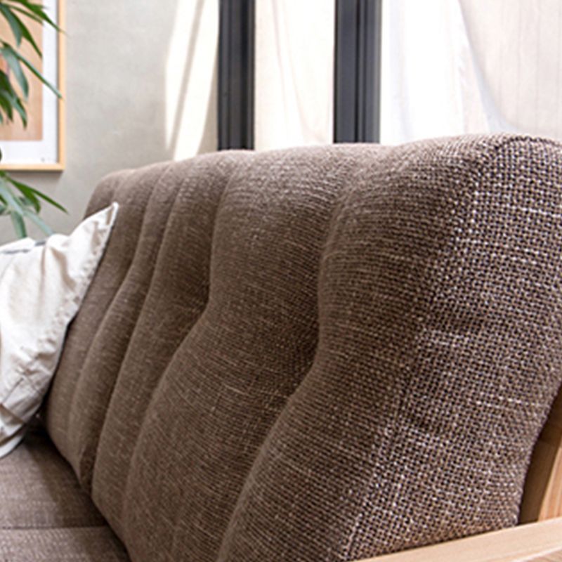 Living Room Contemporary Square Arm Stationary Slipcovered Sofa