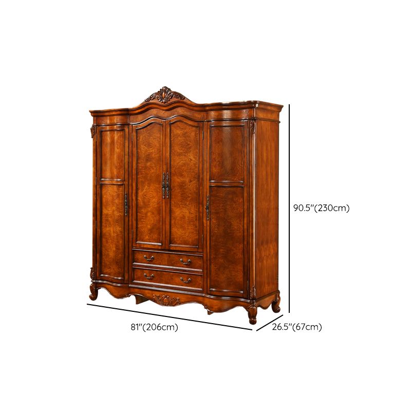 French Country Wardrobe Armoire Wood Wardrobe Closet for Bedroom