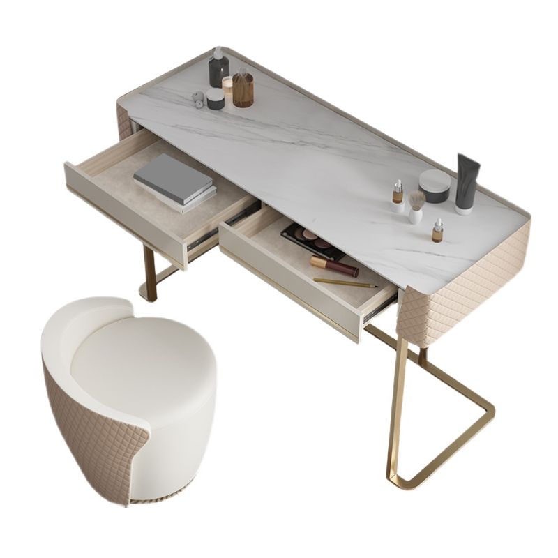 Bedroom Make-up Vanity in Matte Finish Stone Top Dressing Table Clearhalo 'Bedroom Furniture' 'furn' 'furn_makeup_vanities' 'Furniture' 'Makeup Vanities' 'makeup_vanities' 1200x1200_ea9bd4a0-c0bc-4e7d-bb90-930a3b4d18ab