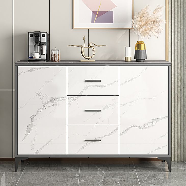 Stone Kitchen Sideboard Cabinet Modern Server Cabinet with Storage Clearhalo 'buffet_sideboard' 'Buffets & Sideboards' 'Furniture' 'furniture_buffet_sideboard' 'Kitchen & Dining Furniture' 1200x1200_ea9cf172-ded5-4fa9-9bbc-c48ec30ae874