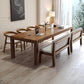 Mesa de comedor moderna de madera maciza, mesa de comedor de 4 patas para comedor