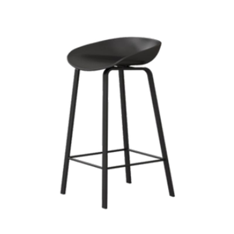 Contemporary Plastic Backrest Counter High Stool with 4 Legs Clearhalo 'Bar Furniture' 'Bar Stools' 'bar_stools' 'furn' 'furn_bar_stools' 'Furniture' 'Kitchen & Dining Furniture' 1200x1200_ea9f0d28-fac8-4f32-aa79-4ad8dbfa5de6