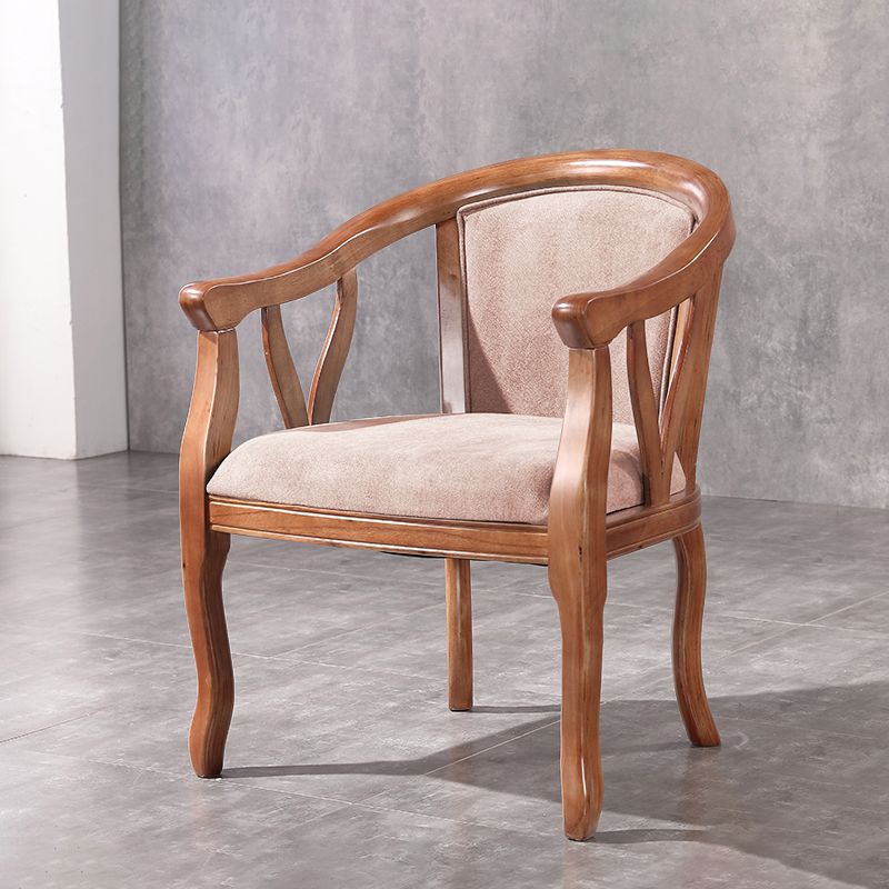 Traditional Solid Wood Dining Chair Linen Dining Arm Chair for Home Use Clearhalo ' kitchen&dining_furn' 'Dining Chairs' 'Dining Tables & Seating' 'dining_chair' 'furn' 'furn_dining_chair' 'Furniture' 'furniture_dining_chair' 'Kitchen & Dining Furniture' 'kitchen' 1200x1200_eaa1462f-4461-4c99-b89b-40016dcee293