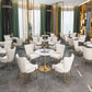 Glam Style Sintered Stone Dining Set 1/2/3/4/5 Pieces Dining Set