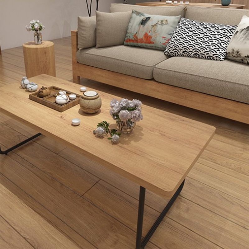 Contemporary Sled Coffee Table Solid Wood Coffee Cocktail Table Clearhalo 'Coffee & Accent Tables' 'Coffee Tables' 'coffee_tables' 'furn' 'furn_coffee_tables' 'Furniture' 'Living Room Furniture' 1200x1200_eaa1df50-d19f-447d-b7aa-8c21ad157a49
