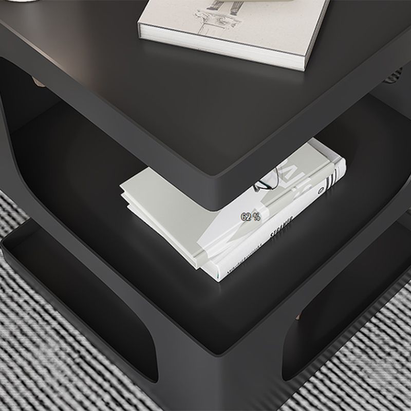 Contemporary Sofa Side Accent Table Metal Square with Storage Block Living Room Clearhalo 'Coffee & Accent Tables' 'End & Side Tables' 'end_side_tables' 'furn' 'furn_end_side_tables' 'Furniture' 'Living Room Furniture' 1200x1200_eaa2768d-a9bb-431e-a841-82e5abb64b17