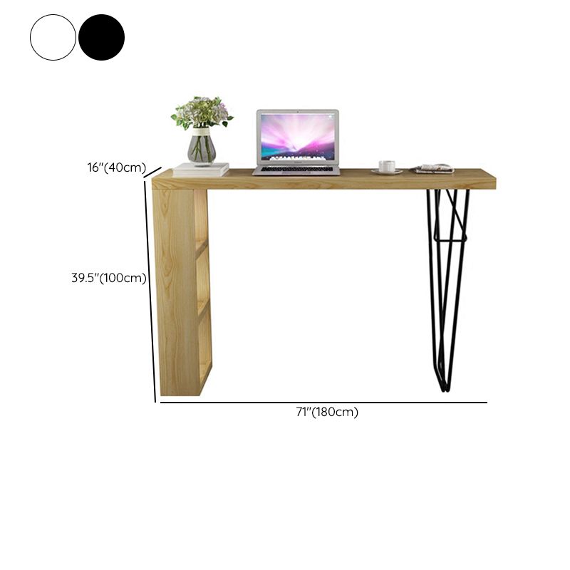 Industrial Rectangle Bistro Bar Desk Pine Solid Wood Bar Dining Table Clearhalo 'Bar Furniture' 'Bar Tables' 'bar_tables' 'furn' 'furn_bar_tables' 'Furniture' 'Kitchen & Dining Furniture' 1200x1200_eaa2ee52-64d0-44d9-94e6-003a5a52410f