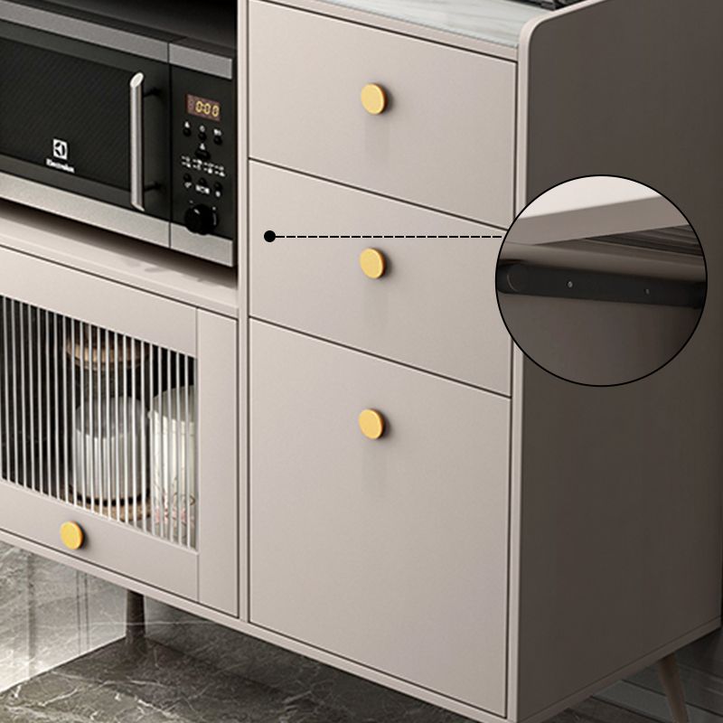 Sideboard in legno in legno di vetro moderno moderno server buffet con spazio per la sala da pranzo