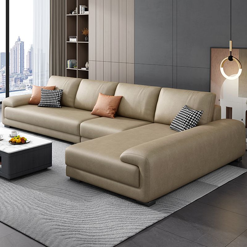 Nordic Faux Leather Stationary Living Room Recessed Arm Seating Clearhalo 'furn' 'furn_sectionals' 'Furniture' 'Living Room Furniture' 'Sectionals' 1200x1200_eaa3ba84-0545-4013-8754-96f679d29f24
