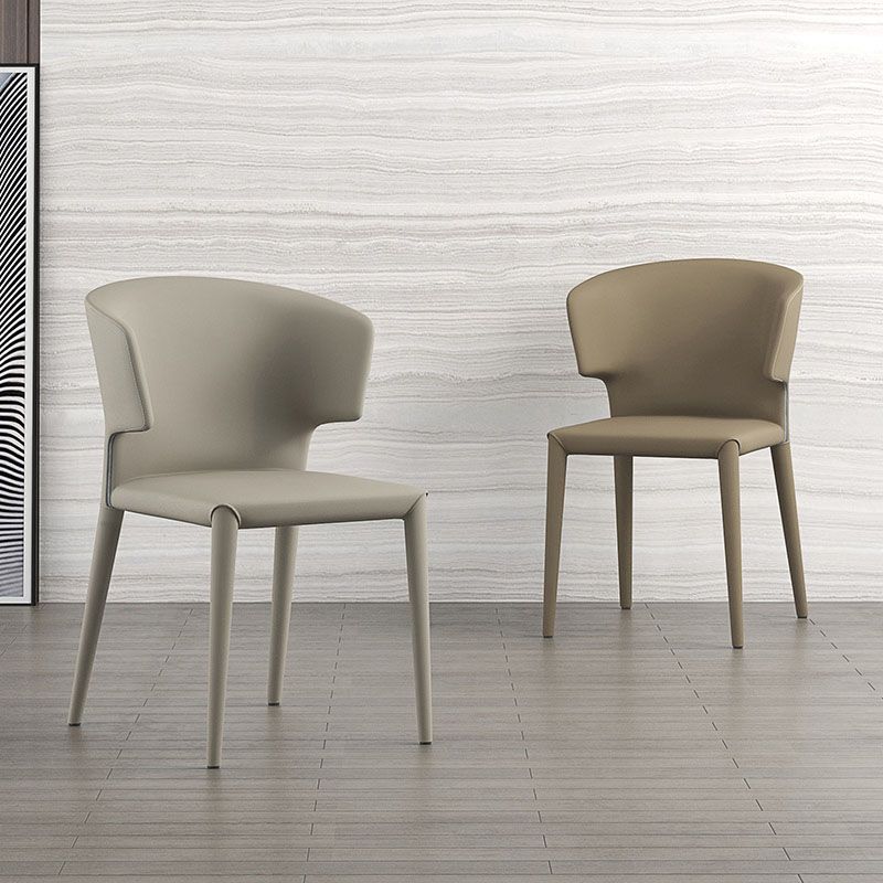 Designer Style Home Arm Chair Faux Leather Wingback Dining Chair (Set of 2) Clearhalo ' kitchen&dining_furn' 'Dining Chairs' 'Dining Tables & Seating' 'dining_chair' 'furn' 'furn_dining_chair' 'Furniture' 'furniture_dining_chair' 'Kitchen & Dining Furniture' 'kitchen' 1200x1200_eaa3c4d9-fb17-49ff-b68c-5ea9c51cef79