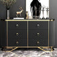 Sideboard in stile glam con tavolo da tavolo a buffet a 6 cassetti per la sala da pranzo