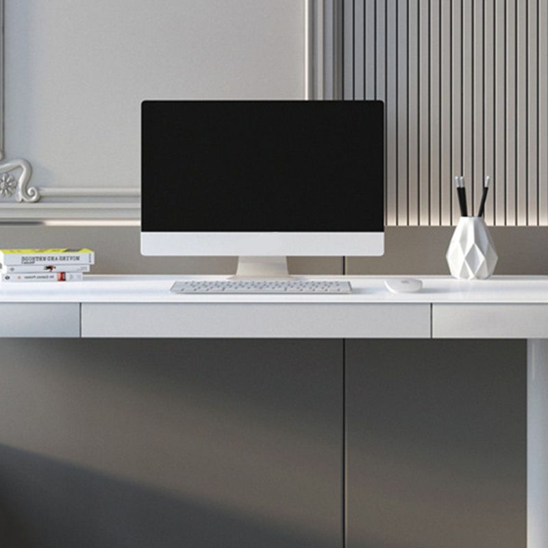 Escritorio de escritura con espejo de vidrio contemporáneo del escritorio de oficina de la base de Parsons