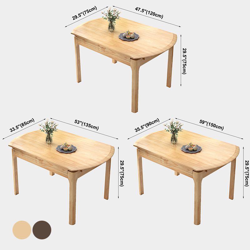 Modern Style Solid Wood Dining Table Round Table with 4 Legs for Home Use Clearhalo ' dining_table' 'Dining Tables & Seating' 'Dining Tables' 'furn' 'furn_dining_table' 'Furniture' 'furniture_dining_table' 'Kitchen & Dining Furniture' 'kitchen&dining_furn' 'kitchen' 'kitchen_dining_table' 1200x1200_eaa6b8b9-edf0-41d2-acd7-576d6763482d