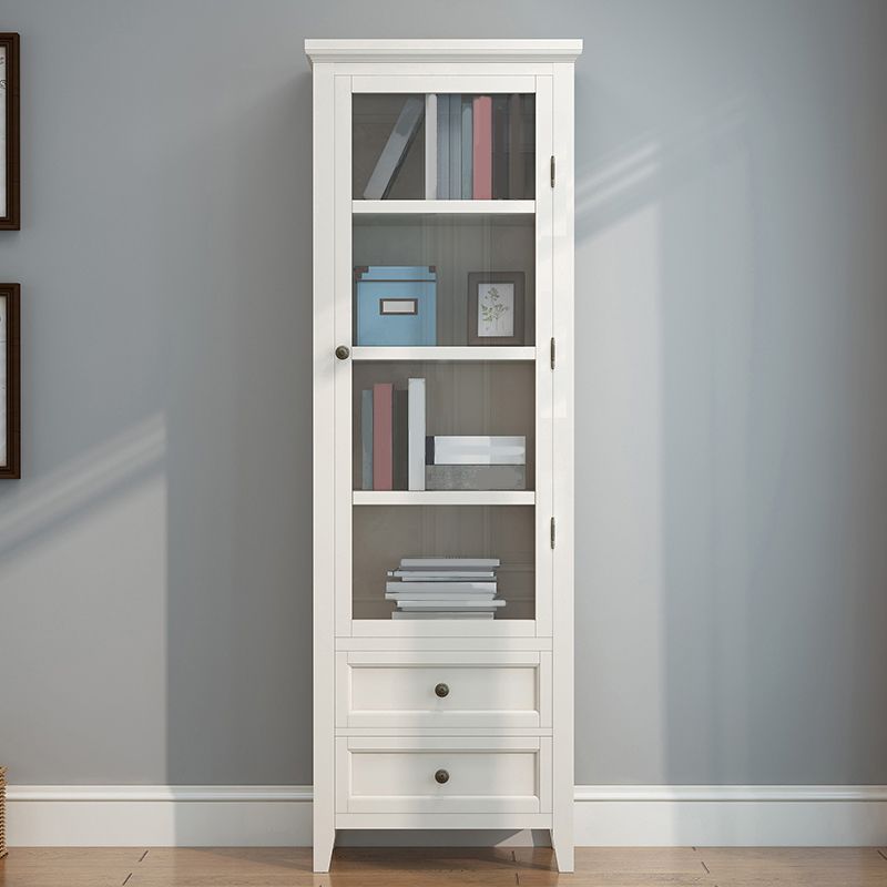 Support d'affichage de peuplier scandinave 14 "W armoire d'affichage standard avec porte