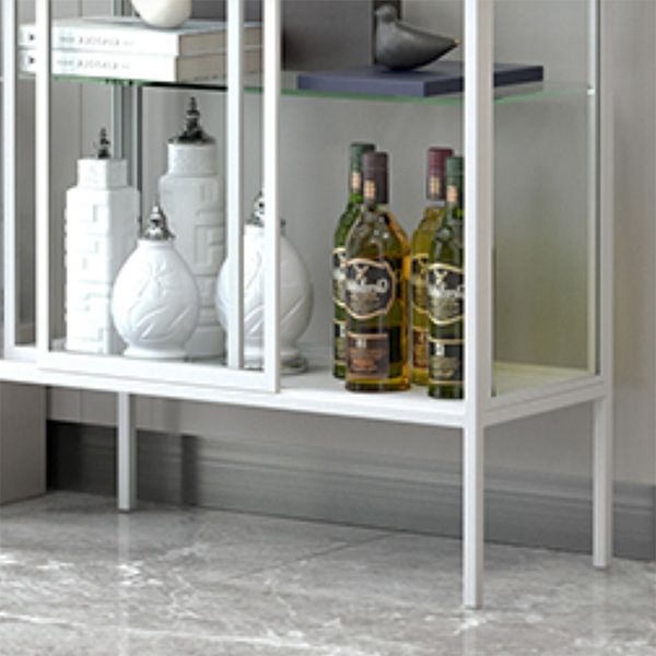 Porte in vetro di vetro in metallo industriale Curio Armadiet per soggiorno per soggiorno