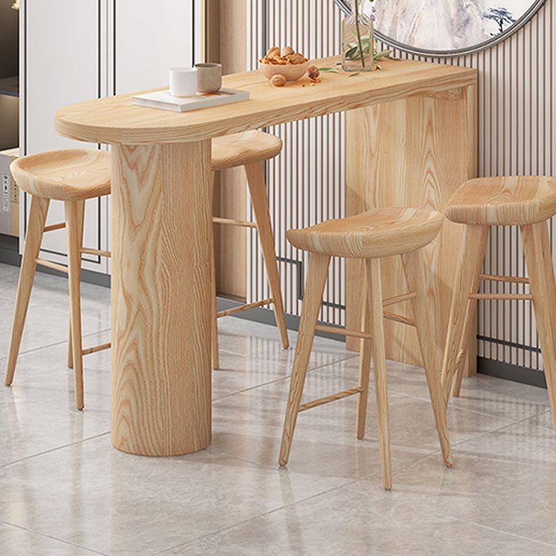 Contemporary Bar Table Solid Wood Specialty Pub Table for Outdoor Clearhalo 'Bar Furniture' 'Bar Tables' 'bar_tables' 'furn' 'furn_bar_tables' 'Furniture' 'Kitchen & Dining Furniture' 1200x1200_eaa8c768-d581-4389-bde0-9f747874e345