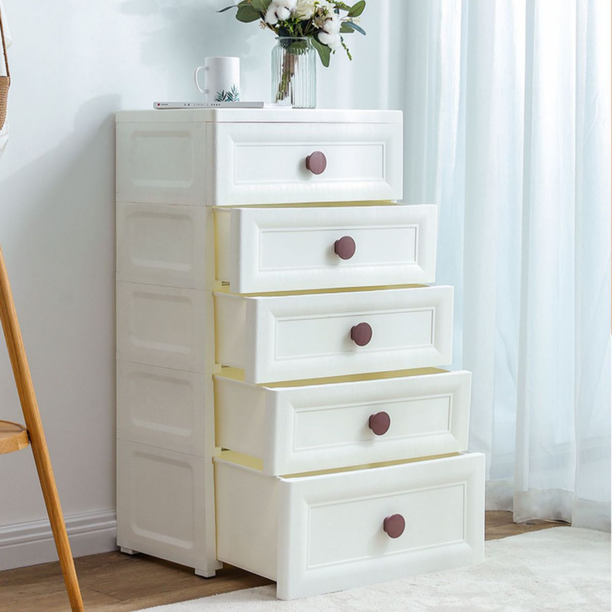 Contemporary Style Non-Hanging Armoire Plastic Home Storage Cabinet Clearhalo 'Armoires & Wardrobes' 'armoires_wardrobes' 'Bedroom Furniture' 'furn' 'furn_armoires_wardrobes' 'Furniture' 1200x1200_eaa90b57-6216-4df2-b3a4-f7432338a24d