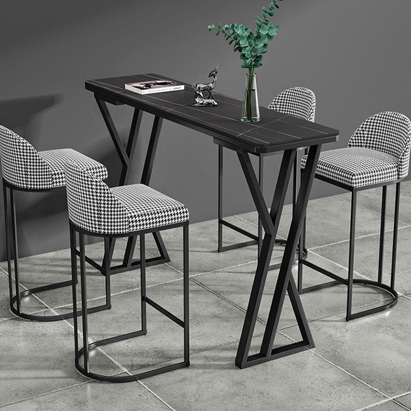 Industrial Rectangle Top Counter Table 42-inch Height Table for Coffee Shop Clearhalo 'Bar Furniture' 'Bar Tables' 'bar_tables' 'furn' 'furn_bar_tables' 'Furniture' 'Kitchen & Dining Furniture' 1200x1200_eaa99a1e-4b2a-4434-a8bf-36f7f540bb07