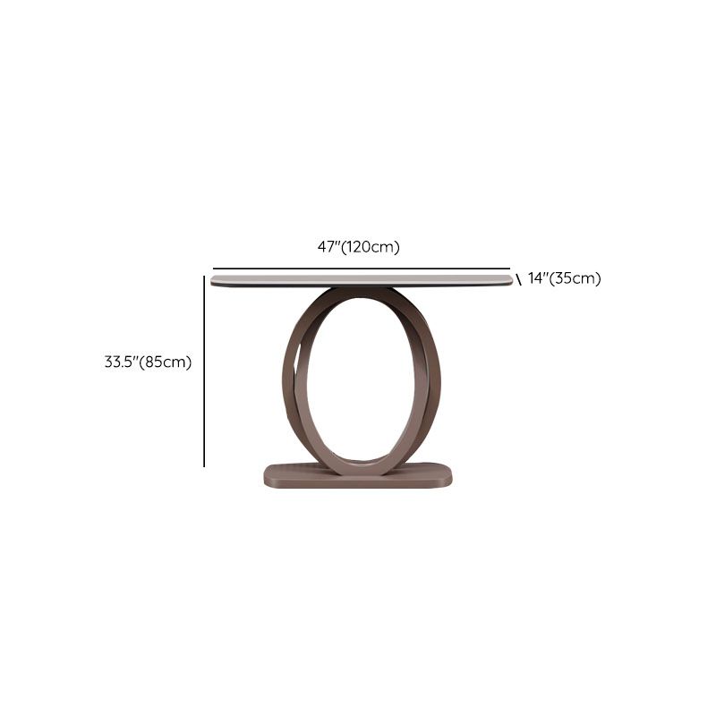 Mesa de acento de piedra contemporánea Mesa de la consola de sofá de la luna para el salón