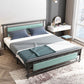 Contemporary Open-Frame Bed with Black Iron Frame and Legs Bed